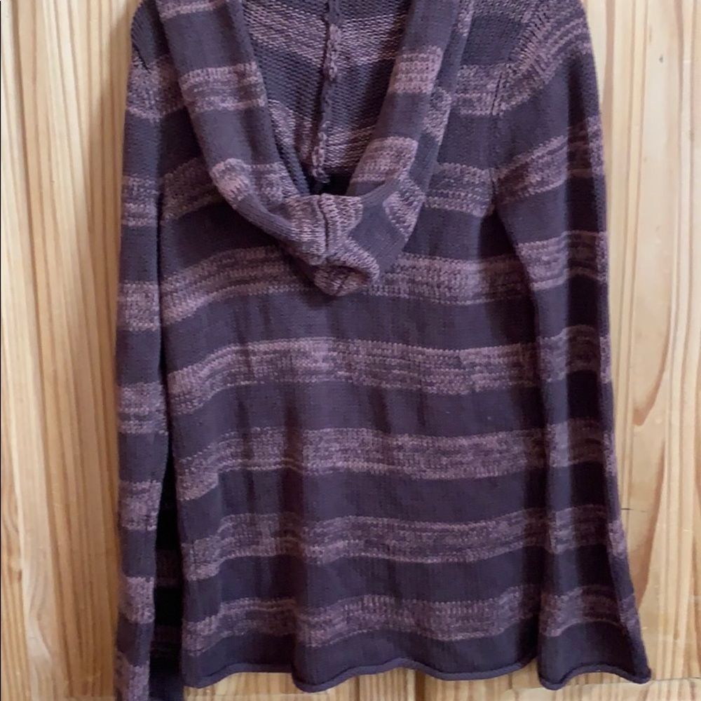 Roxy brown hooded cardigan sweater - Picture 4 of 4